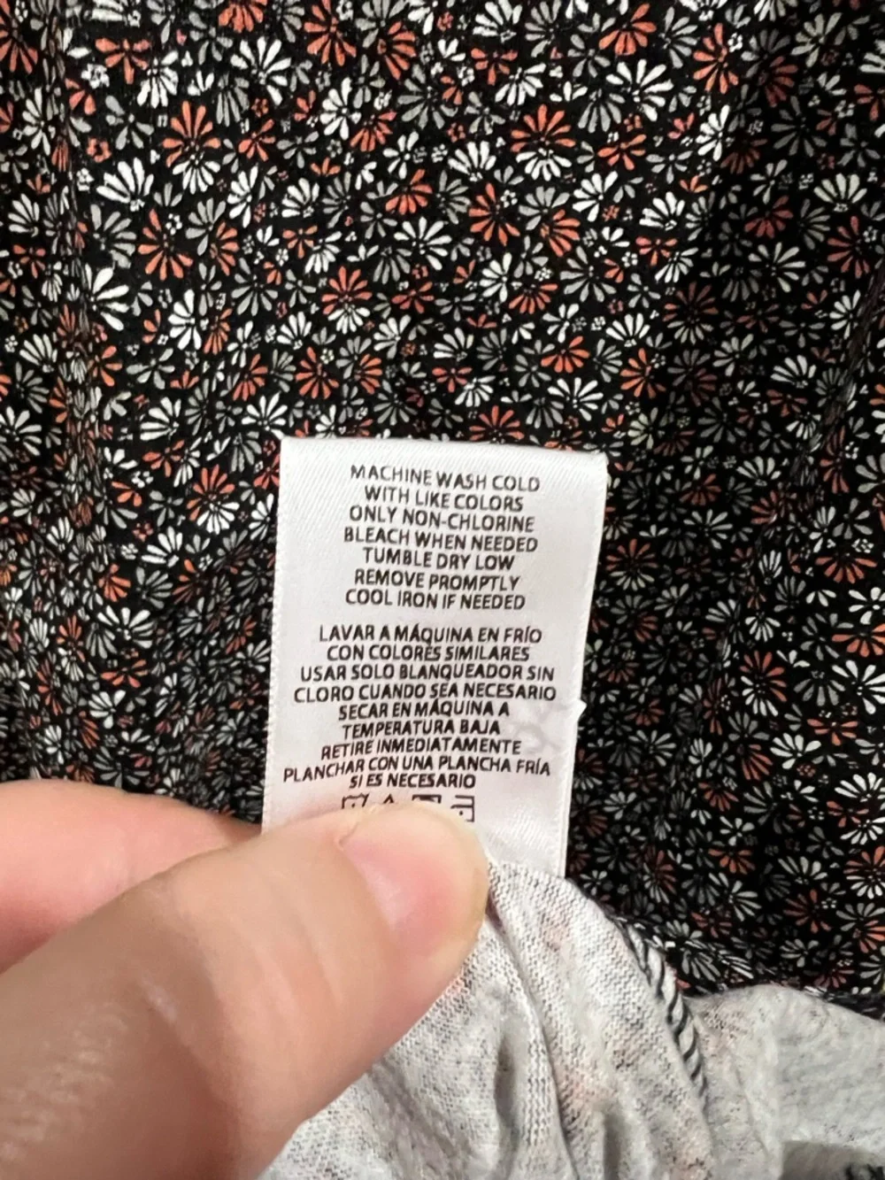 Basic Editions Black, White & Orange Floral Tank Midi Dress - Picture 4 of 5